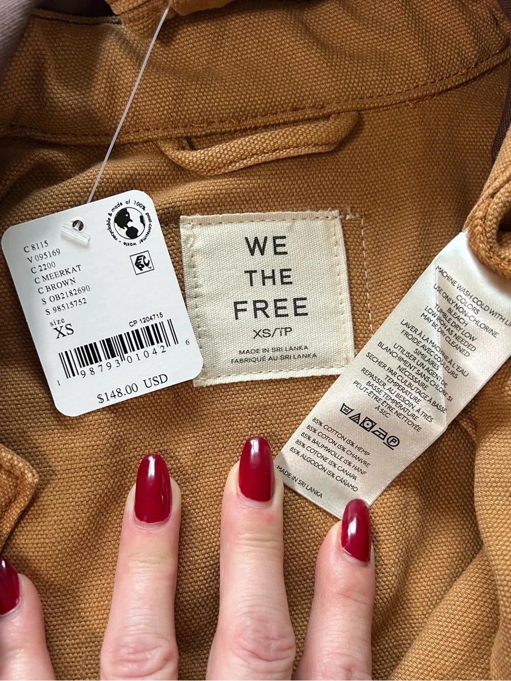 NEW Free People We The Free Oversized Lemon Denim Jacket in Meerkat